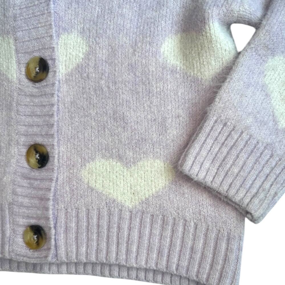 Vince Camuto Girl's Long Sleeve Soft Knit Heart Sweater - Size Small (6/6X) - Picture 4 of 6